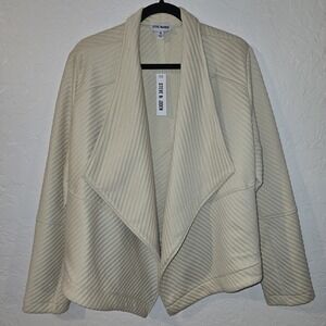 NEW Steve Madden Draped Open Front‎ Cardigan Sweater Knit Tan Neutral X-Large
